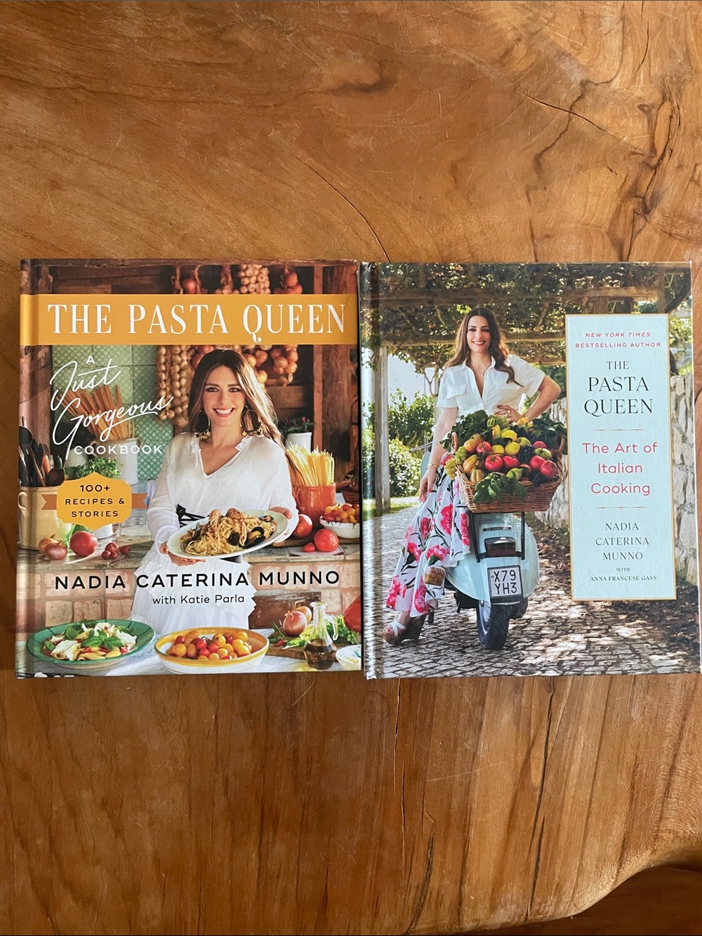Bundle of two hardcover the Pasta Queen cookbooks Italian foodie viral TikTok